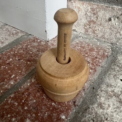 Vintage mini wooden butter - wooden,