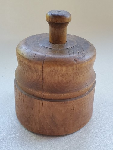Antique wood butter mold - antique,